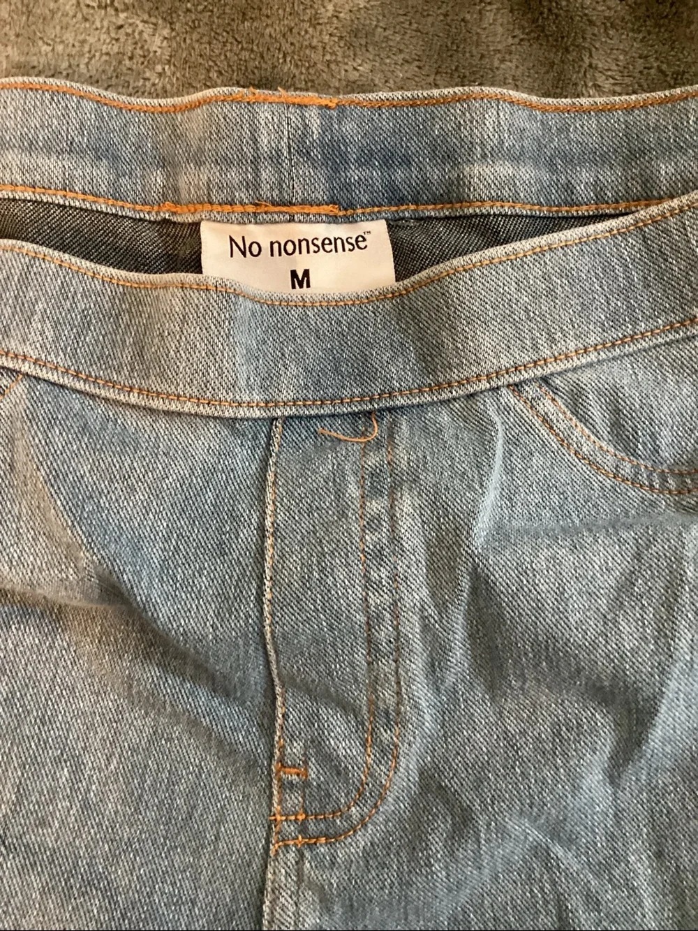Classic Light Blue stretch pull on no zip jeans pants jeggings